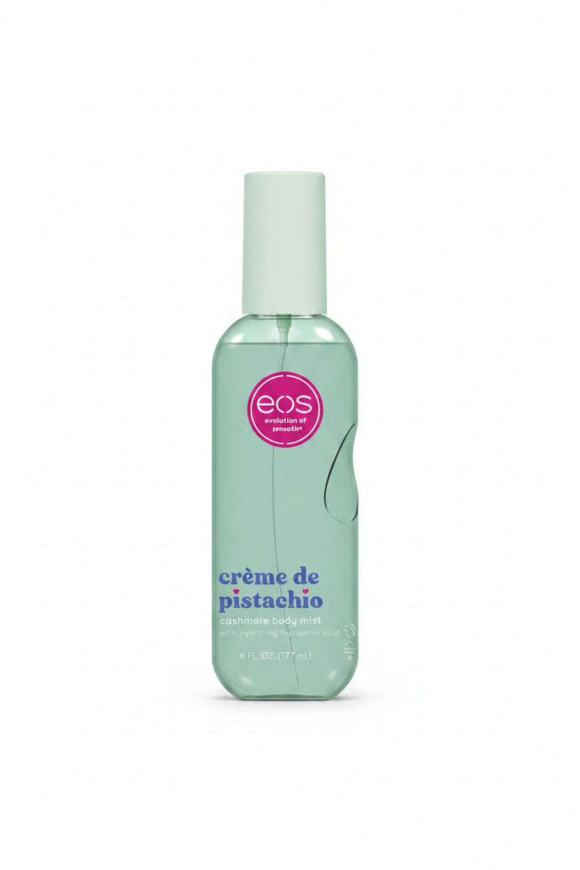 eos Cashmere Body Mist, Vanilla Cashmere, soft musk, cozy caramel, hair mist, body spray for women, moisturizing, hyaluronic acid, body spray, vegan, cruelty-free, 6 fl oz