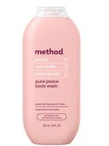 method Body Wash, Pure Peace - Leaves Skin Feeling Soft & Moisturized, Made Without Parabens, Notes of Peony, Rose Water & Pink Sea Salt, 18 fl oz