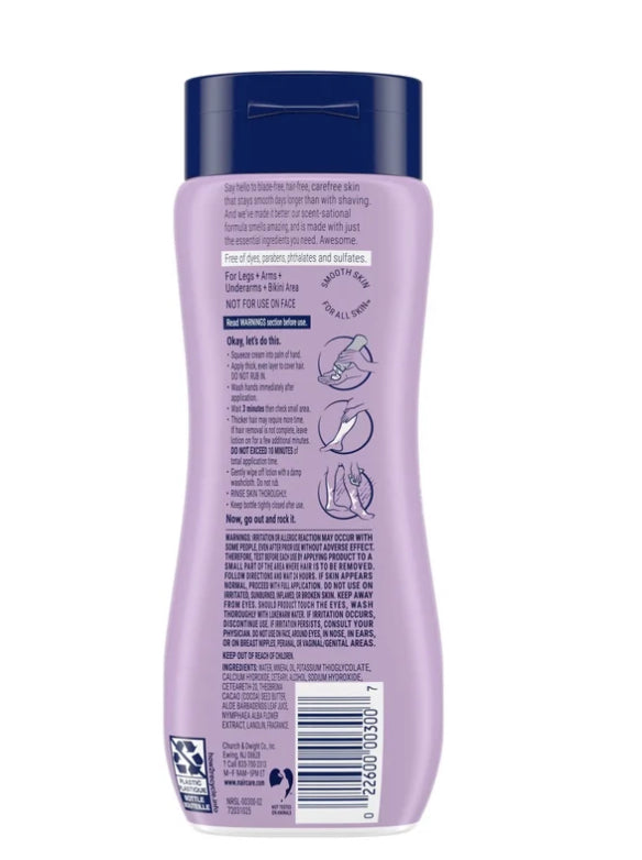 Nair Body Cream Hair Remover, Soothing Aloe and Water Lily, Hair Removal Cream, 7.9 oz