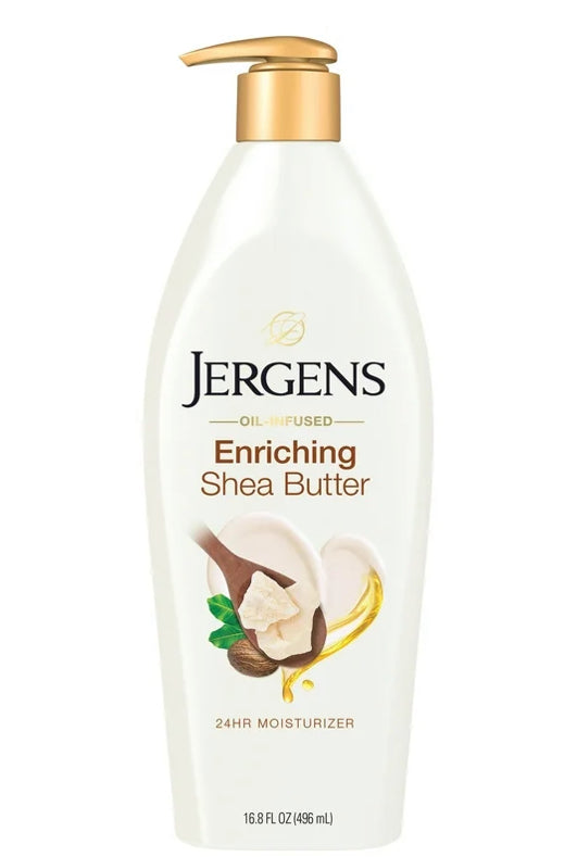 Jergens Shea Butter Hand and Body Lotion, Dry Skin Moisturizer, Dermatologist Tested, 16.8 oz