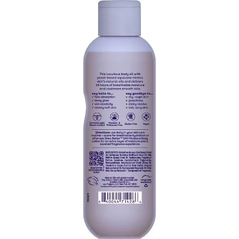 eos Shea Better Cashmere Body Oil - Vanilla Cashmere - 6 fl oz: Moisturizing, Whole Body Use, For Normal Skin