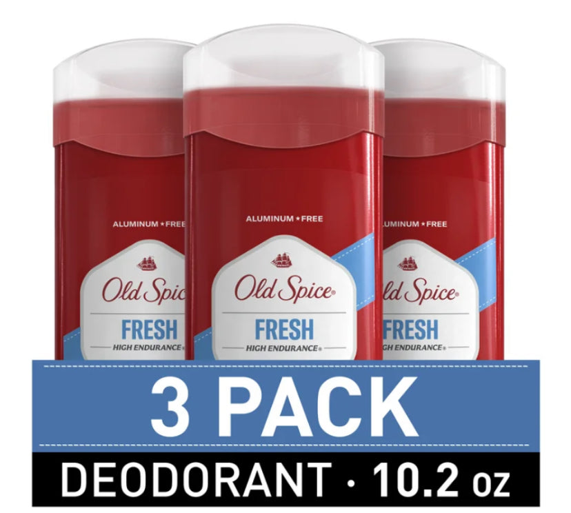 Old Spice High Endurance Fresh Deodorant Stick Triple Pack 10.2 oz