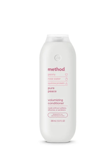 Method Volumizing Conditioner, Pure Peace, for Thicker, Fuller Looking Hair and Safe for Color-Treated Hair, Sulfate-Free, Paraben-Free and Cruelty-Free, 13.5 Fl Oz