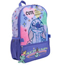 Disney Lilo & Stitch Girls 17" 2-Piece Backpack & Lunch Set with Scrump Keychain, Blue