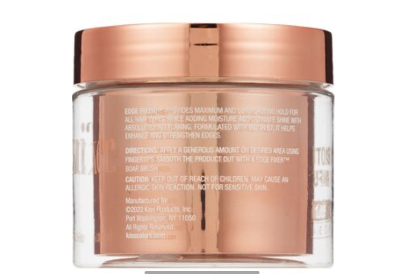Kiss Colors & Care Maximum Hold Edge Fixer Hair Styling Gel, Sweet Peach, 3.38 fl oz