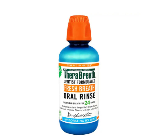 TheraBreath Fresh Breath Oral Rinse Invigorating Icy Mint, 16.0 oz