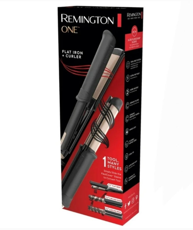Remington One Flat Iron + Curler