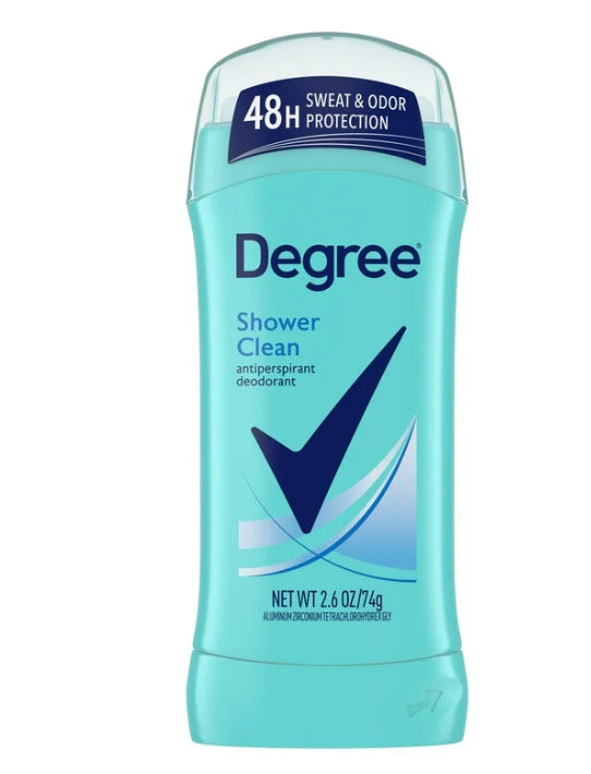 (3 pack) Degree Women's Long Lasting Antiperspirant Deodorant Stick, Shower Clean, 2.6 oz