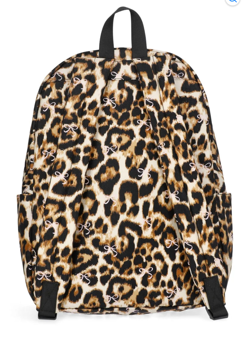 No Boundaries Women's 17" Dome Backpack, Leopard with Bows